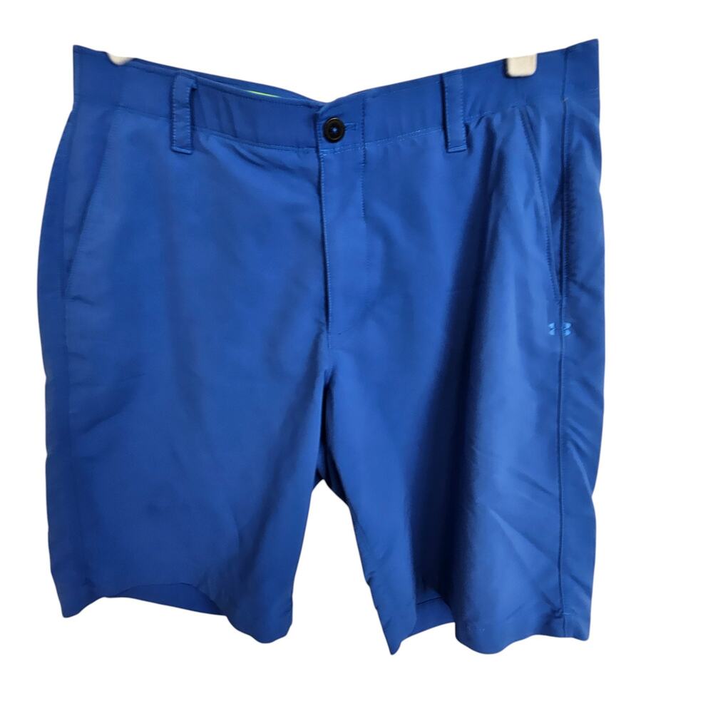 Under Armour Short Golf Shorts Chino Shorts Men 36 Blue Flat Front Shorts Men